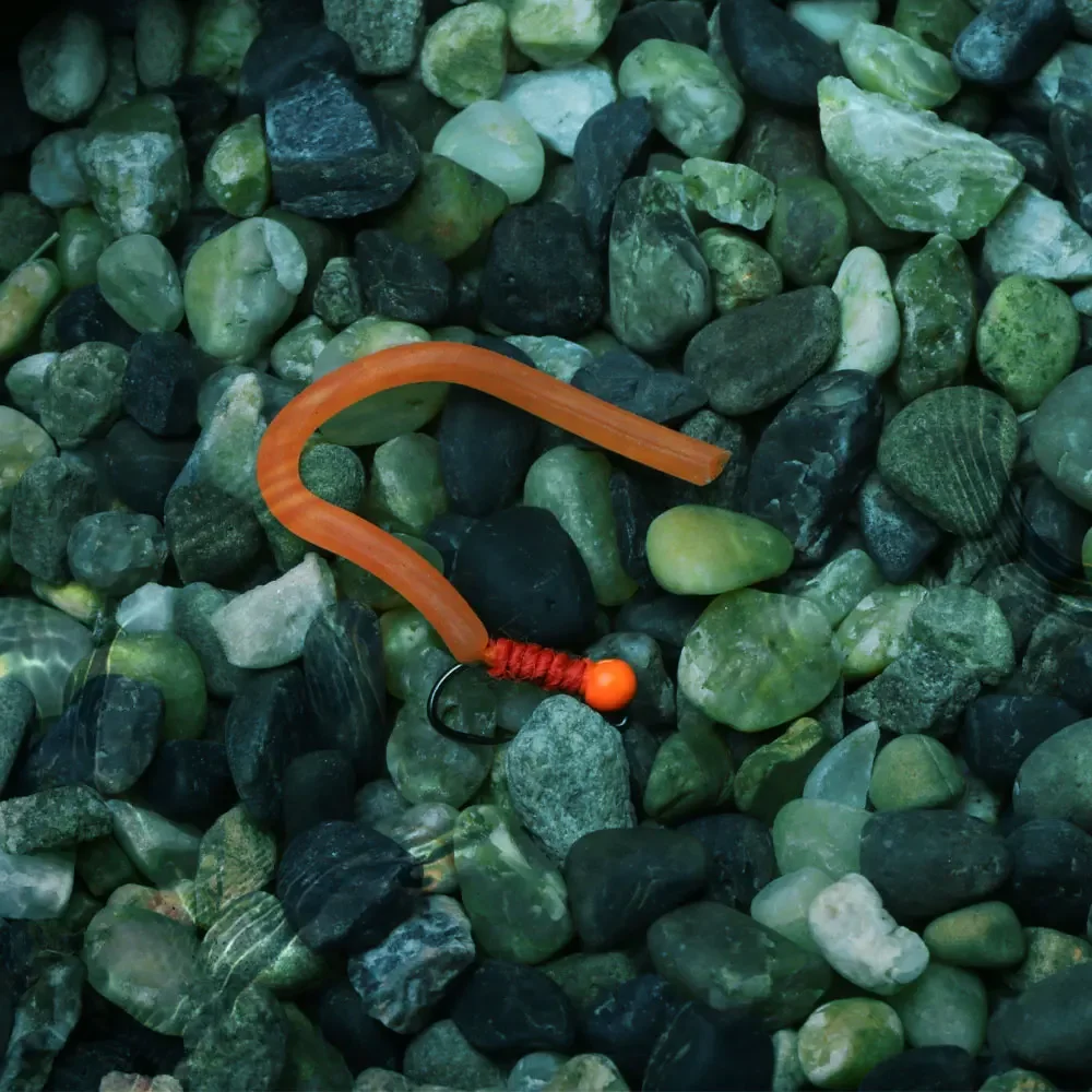 ICERIO cabeza de cuentas pesadas gusano cuadrado mosca anzuelo sin púas hundimiento rápido San Juan gusano mosca húmeda para trucha Señuelos de pesca cebos - imagen 5