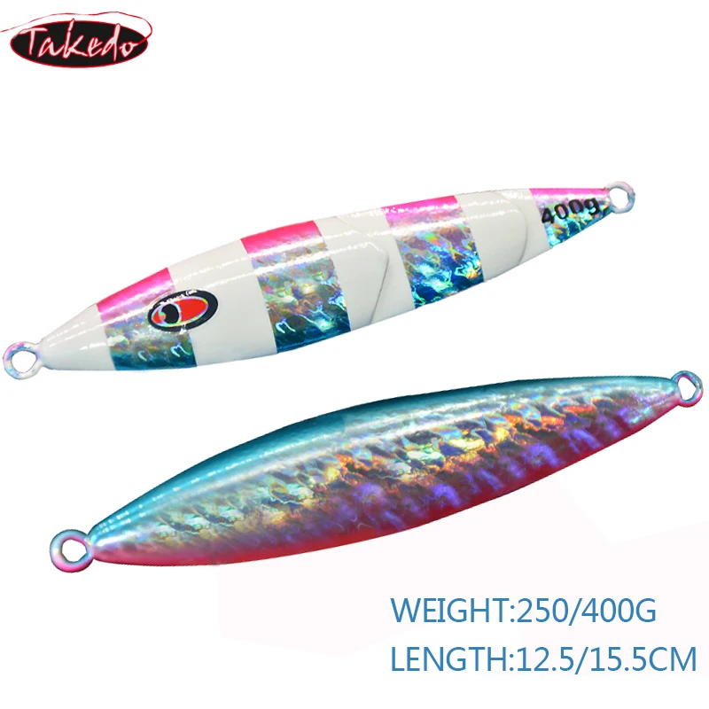 TAKEDO-JY06 Cebo de metal para pesca en el mar, plantillas de tono lento, señuelo de jigging de fundición, trucha, cuchara de pescado de atún, 250G, 400G, - imagen 2