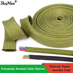 Manga de Cable trenzado de poliamida 2,5 4 6 8 10 12 14 16 ~ 60mm protección de Cable de funda aislante expandible de nailon de alta densidad apretado