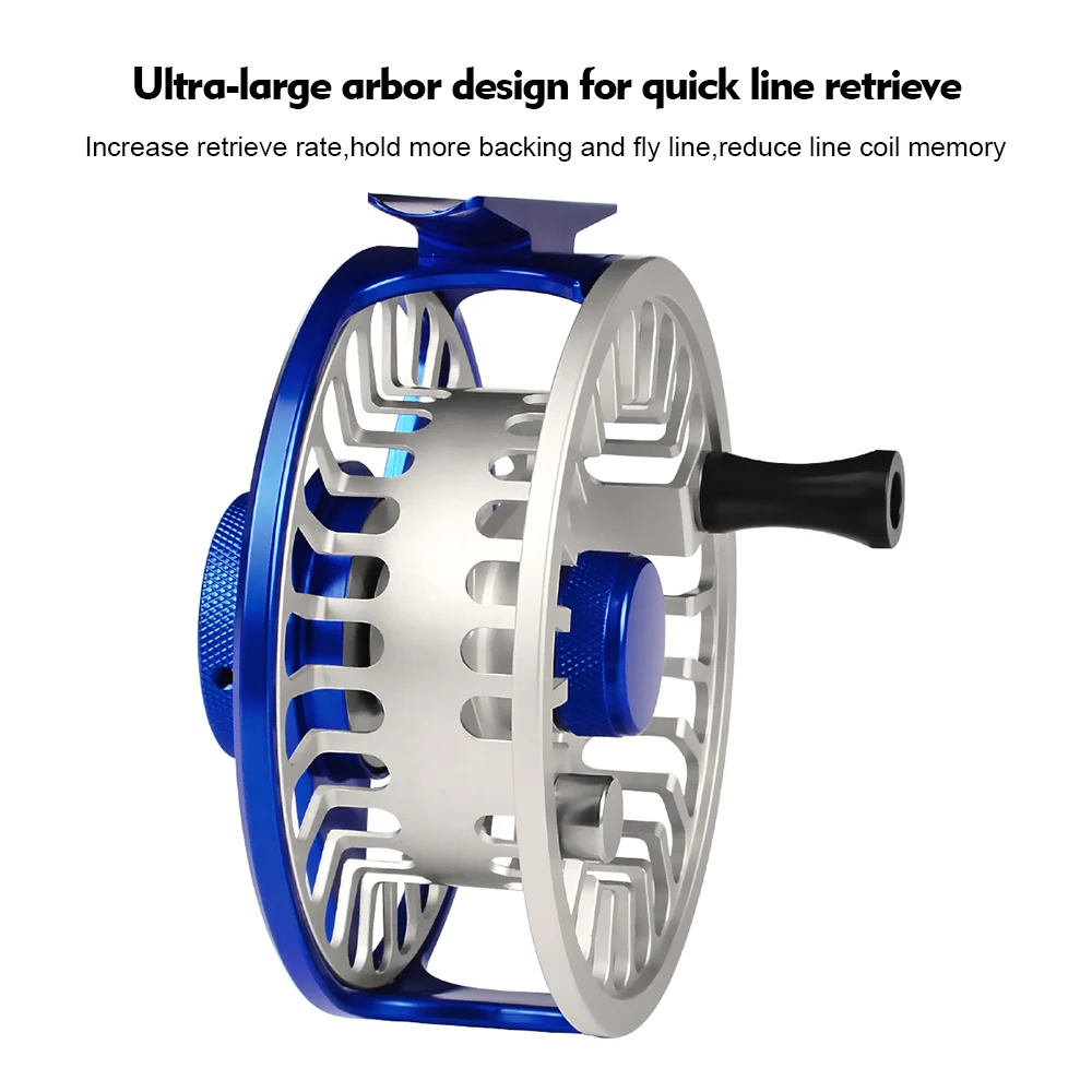PROBEROS-Rueda de Pesca con mosca, carrete de Pesca con mosca de 5/6 WT, CNC, máquina de corte grande, carrete de fundición a presión de aluminio, aparejos de Pesca de lubina - imagen 3