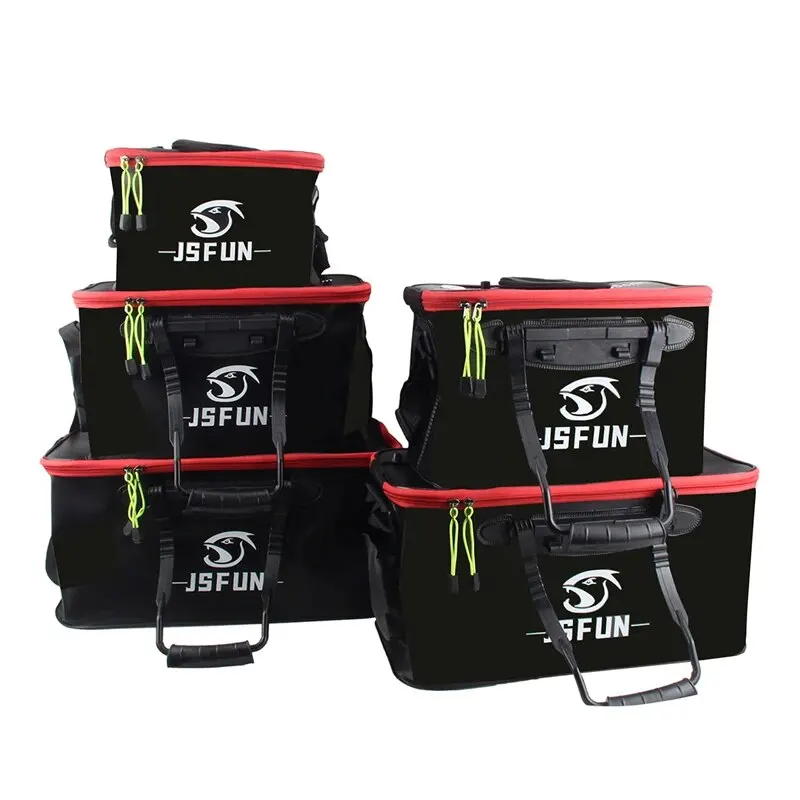 JSFUN Fishing Bucket Folding Thickening Living Fish Bucket Without Oxygen Pump Portable EVA Water Tank Outdoor Fishing Live Fish - imagen 5