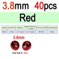 3.8mm Red 40pc