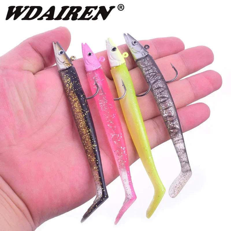 Señuelo de pesca hundido con cabeza de pez, 11cm, 16g, agua salada, Natural, vivo, cuerpo vivo, Jigging, cebo suave, 1 ud. - imagen 3