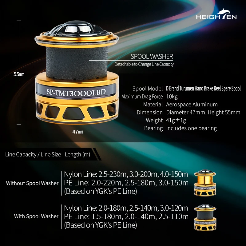 Carrete de repuesto HEIGHTEN para pesca con señuelo de carrete giratorio de torneo Daiwa - imagen 3