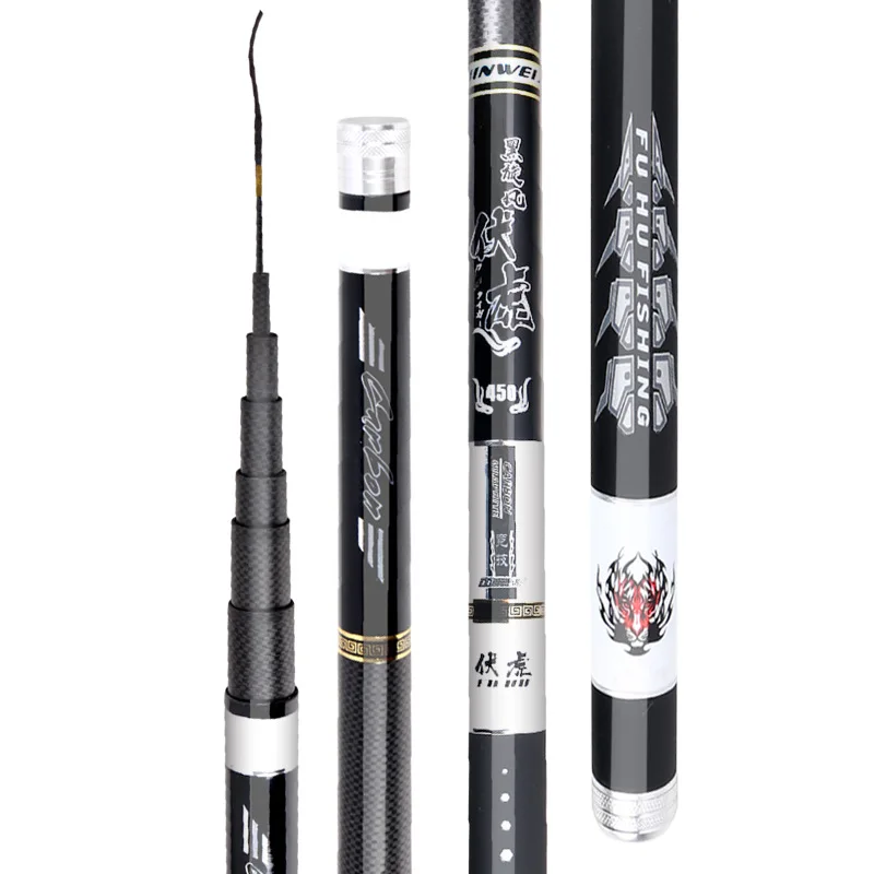 Caña de pescar ultraligera Superhard 19 Tune Stream Rod carpa cruciana caña de mano 2,7 m 3,6 m 4,5 m 5,4 m 6,3 m caña de pescar telescópica - imagen 2
