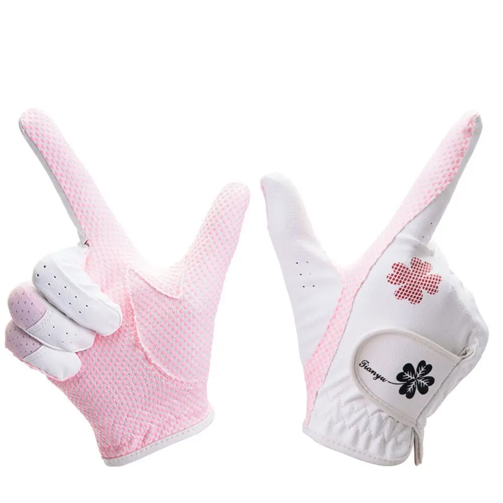 Guantes de Golf transpirables para mujer, resistentes al desgaste, cómodos, con dedos completos, antideslizantes, elásticos, deportivos, accesorios de Golf - imagen 4