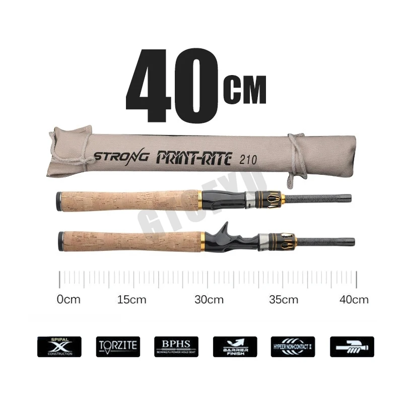 Caña de pescar ultracorta de fibra de carbono superdura, multisección, giratoria/fundición, portátil, de viaje, 1,8 m/2,1 m/2,4 m/2,7 m - imagen 5