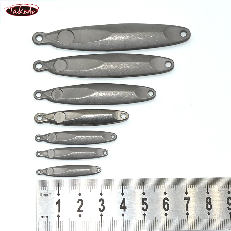 TAKEDO OEM BY01 3,5g 5g 7g 10g 15g 25g 30g 40g 60g sin pintar espacios en blanco cuerpo de aleación pesca tungsteno Metal Jig señuelo - imagen 4