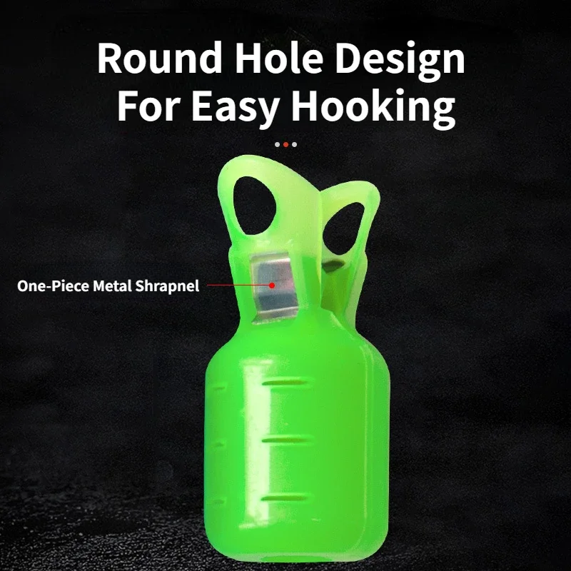 Funda protectora de aguja de calamar, funda de almacenamiento con gancho trasero a presión, accesorios de calamar para pesca en el mar, funda de plástico, 10 Uds. - imagen 2