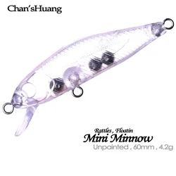 Senuelo Minnow 6cm 4,2g Chan'sHuang – Con sonajero artesanal