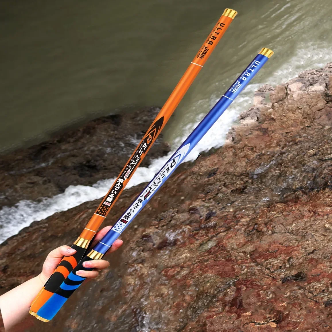 JOSBY-caña de pescar de fibra de carbono dura, equipo de pesca de carpa telescópica ultraligera portátil, 2,7/3,6/4,5/5,4/6,3 M - imagen 5