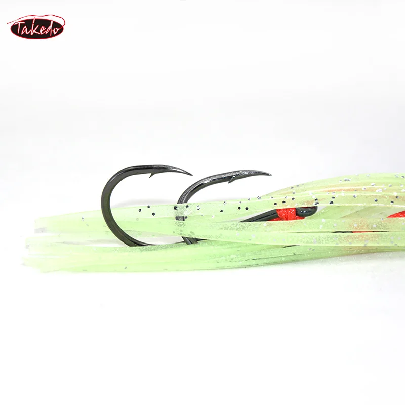 TAKEDO TH01 12cm 8,4g nuevo diseño señuelo de pesca de agua salada PVC suave pulpo Artificial falda de calamar señuelo Trolling señuelo - imagen 3