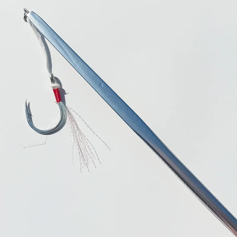 Plantilla de cuchillo de plata rápida con gancho de montaje, plantilla lenta, lubina, caballa, atún, barco, mar de juego de pesca, señuelo de jigging, 120g, 210g - imagen 3
