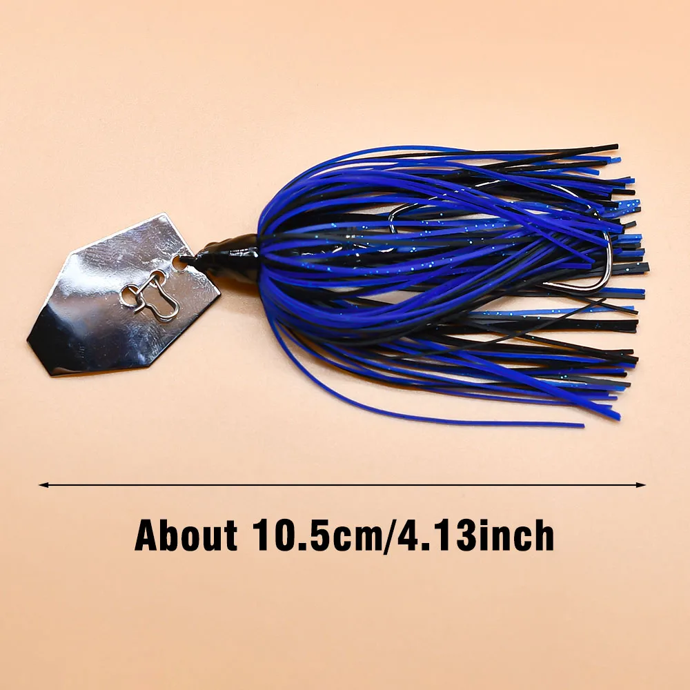 Faldas de silicona para pesca, cebos giratorios, cebos, Señuelos de pesca, falda de goma de calamar con anzuelos de asistencia de acero rico en carbono, 1 ud. - imagen 3