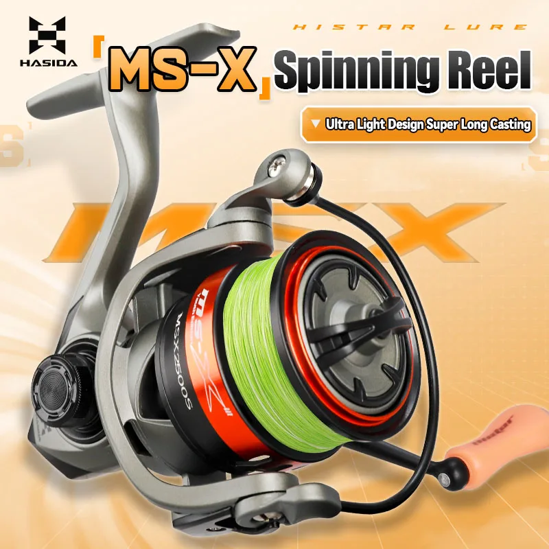 Histar MS-X carrete spinning naranja ligero máxima potencia arrastre - imagen 4
