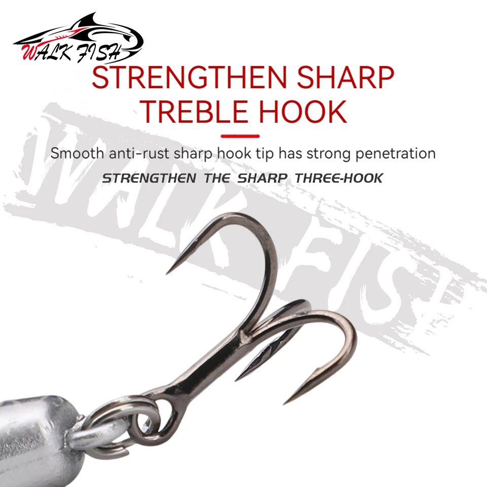 WALK FISH-señuelo de pesca de pececillos, cebo duro Artificial para agua dulce, para Río Wobblers crankbait, trucha, perca, 7cm, 11g - imagen 4