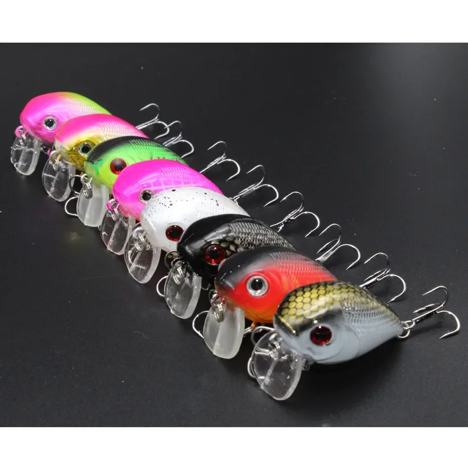 Señuelo de Pesca flotante VIB realista, anzuelos de Pesca de 4CM y 8G, aparejos Wobbler, Crankbait, cebo duro Artificial de Japón - imagen 4