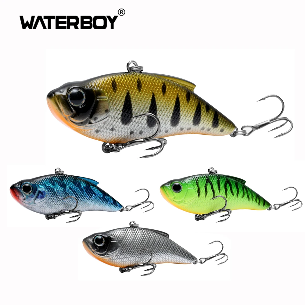 Señuelo de pesca WATERBOY VIB, 7,5 cm, 16,5g, vibración Artificial dura, vibración de plástico sin labios, sonajero ruidoso, cebo vibrador que se hunde - imagen 2