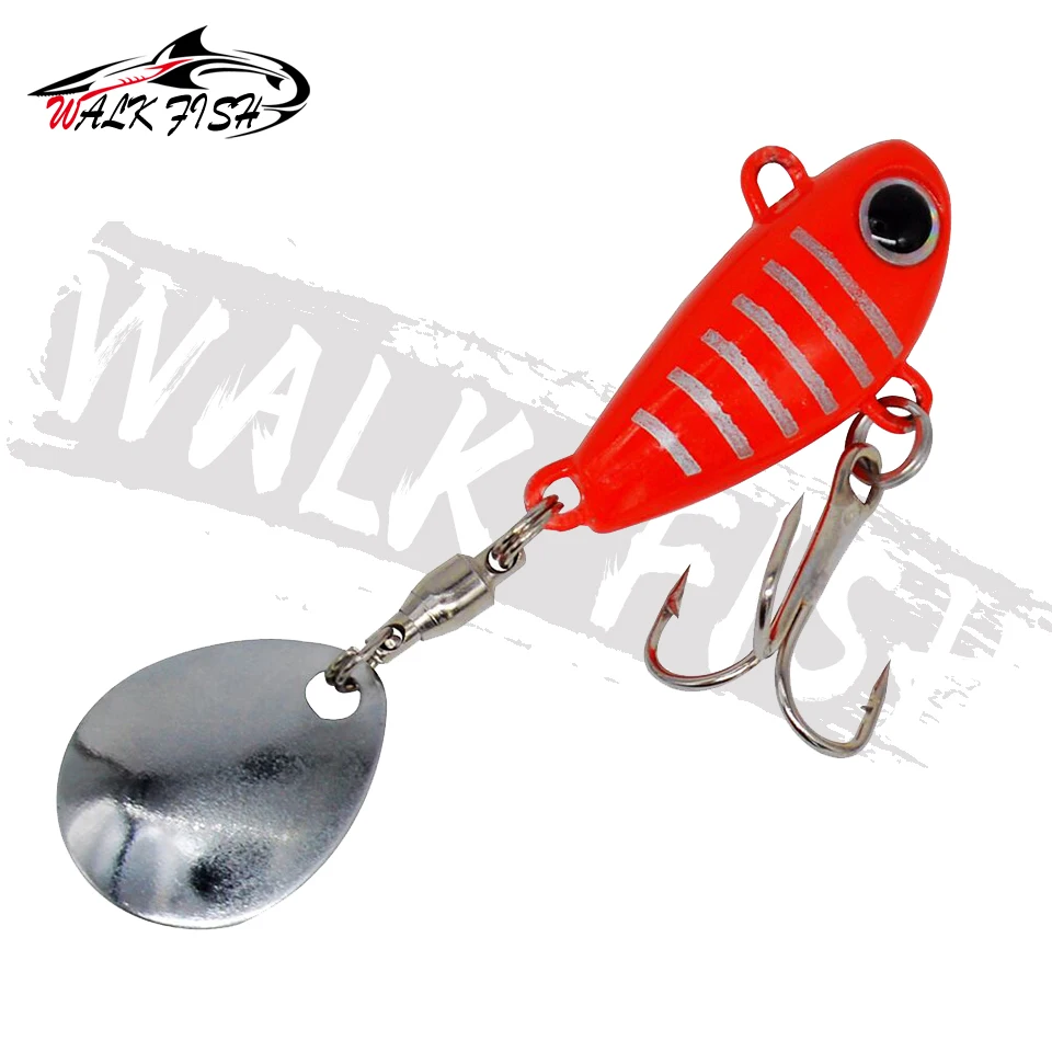 WALK FISH 1 Uds nuevo 10g 27mm Metal Mini VIB con cuchara señuelo de pesca vibración Spinner hundimiento cebo Pin Crankbait aparejos de pesca - imagen 4