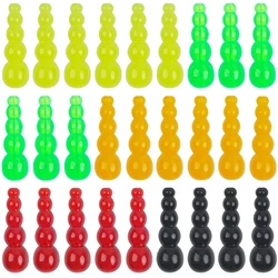 30 Uds. Cuentas de pesca apiladas, señuelos de pesca de plástico, cuentas para aparejos, cuentas para trucha, suministros para hacer señuelos de pesca para aparejos dorados