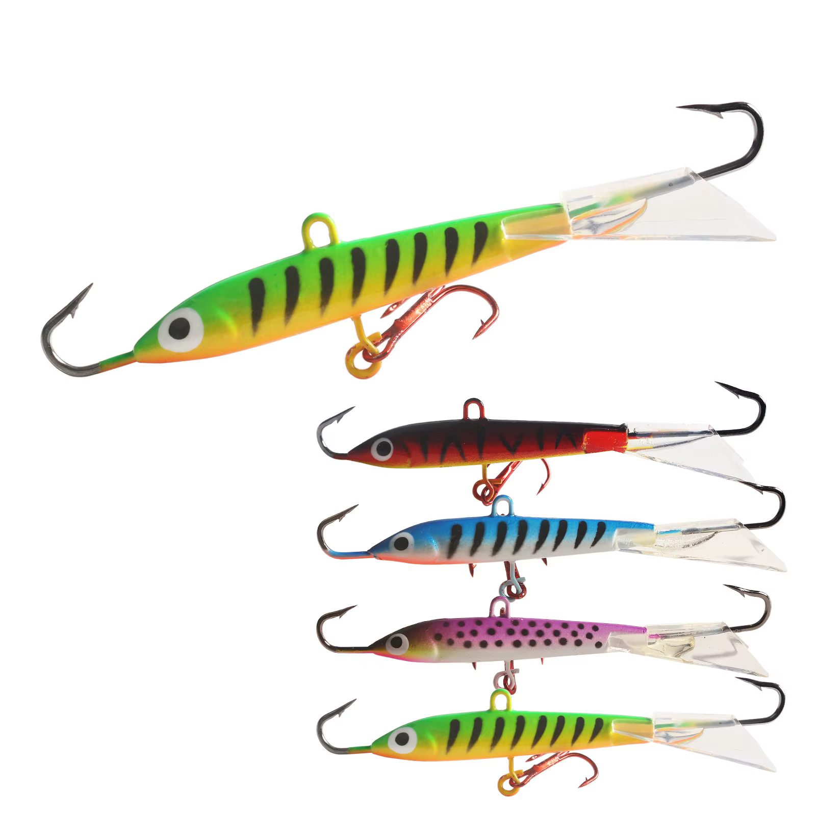 8,2 cm 16,6g señuelo para pesca en hielo anzuelo aparejos trucha Jigging equilibrador Metal duro con cebo falso/Jig Boxe Wobblers de invierno cabeza de plomo