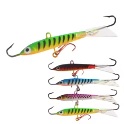 8,2 cm 16,6g señuelo para pesca en hielo anzuelo aparejos trucha Jigging equilibrador Metal duro con cebo falso/Jig Boxe Wobblers de invierno cabeza de plomo