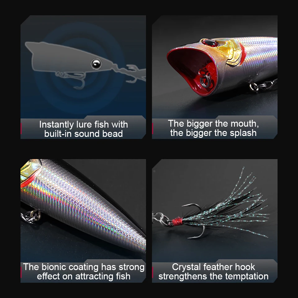 WALK FISH-señuelo de pesca japonés Topwater, cebos duros de alta calidad, 70mm, 11g, Isca Artificial, 1 unidad - imagen 4