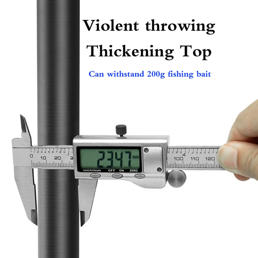 Caña de pescar en roca de carbono de 2,4 M-5,4 M, caña de lanzamiento de distancia ultraligera, señuelo, secciones largas, aparejos de pesca telescópicos en el mar, agua salada - imagen 4