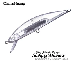 Chan'sHuang Señuelo de pesca en blanco sin pintar DIY silencioso