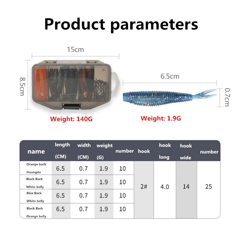 Juego de cebos de pesca en el mar, cebo mixto, anzuelo de manivela, anzuelo de cabeza de plomo, herramientas de pesca al aire libre de silicona, 110 piezas - imagen 5