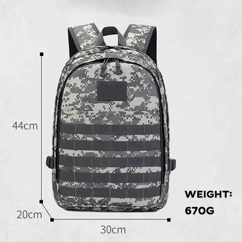 Mochila táctica impermeable 40L para pesca con camuflaje y USB - imagen 3