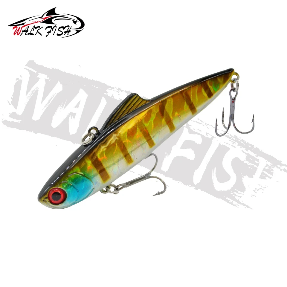 WALK FISH-cebo Luya VIB de 86mm y 20g, fregaderos vibratorios, fuerte ruido, búsqueda inferior, Lucio, manivela sin tapa, pez fundido largo, cebo falso - imagen 3