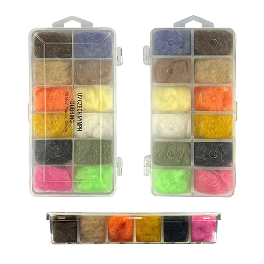 Aventik 12 colores doblado de atado de moscas perfecto para cualquier mosca seca materiales de pesca con mosca hechos a mano funciona bien para medios pequeños - imagen 2