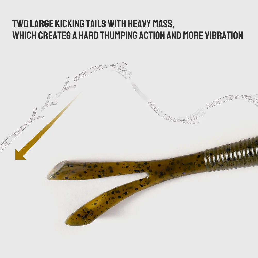 DYY 15,5 cm 8,4g 8 Uds tenedor cola palo gusano cebo suave Senko silicona Swimbait cebo Artificial suave para lubina señuelo de pesca de mar - imagen 4