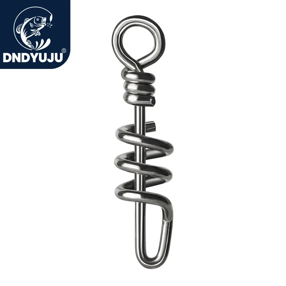 DNDYUJU, 10 Uds., Pin de señuelo de pesca de acero inoxidable, hebilla en forma de hilo, gancho a presión, conector de señuelo para accesorios de pesca en el mar - imagen 3