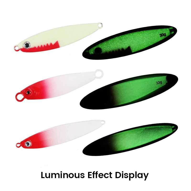 Bazooka-señuelo luminoso de pesca, cebo Artificial de lubina con anzuelos triples - imagen 3