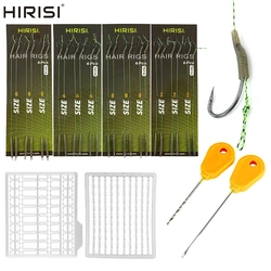 Kit de carpa Hirisi – Anzuelos con púas, Boilies giratorios y trenzado