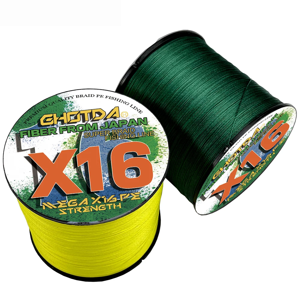 Línea de pesca trenzada Multicolor multifilamento de alta intensidad, 16/4/8 hebras, 500M, alambre para mosca de carpa, 0,11-0,8mm, súper fuerte, 4,8-91kg - imagen 2