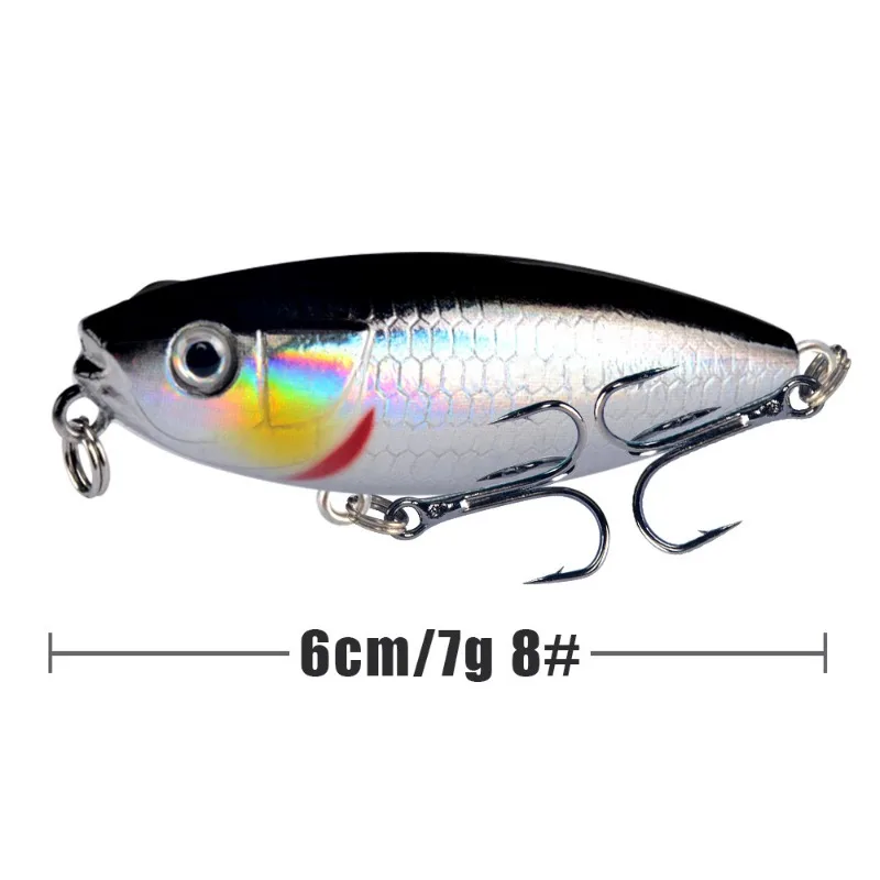 Señuelo de pesca de lápiz flotante Topwater, subsuperficie de cebo artificial, cebo de pececillo moribundo, Wobbler duro, 6cm, 7g, 1 pieza - imagen 5