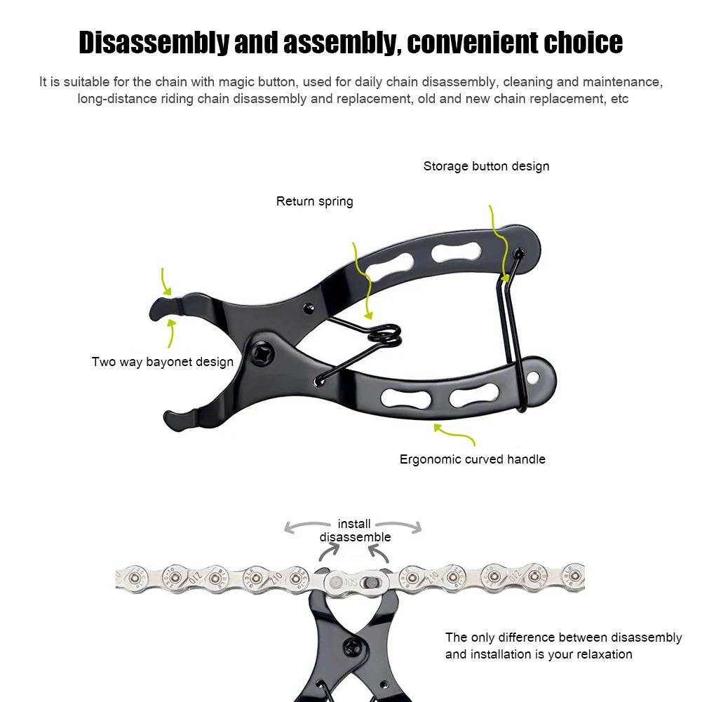 Ensamble y desmonta sin esfuerzo su cadena con facilidad