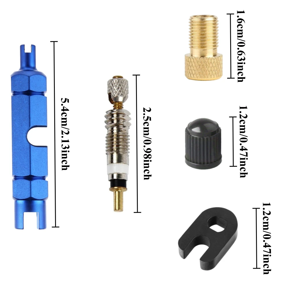 Kit adaptadores válvula francesa con núcleo tapas y extractor - imagen 3