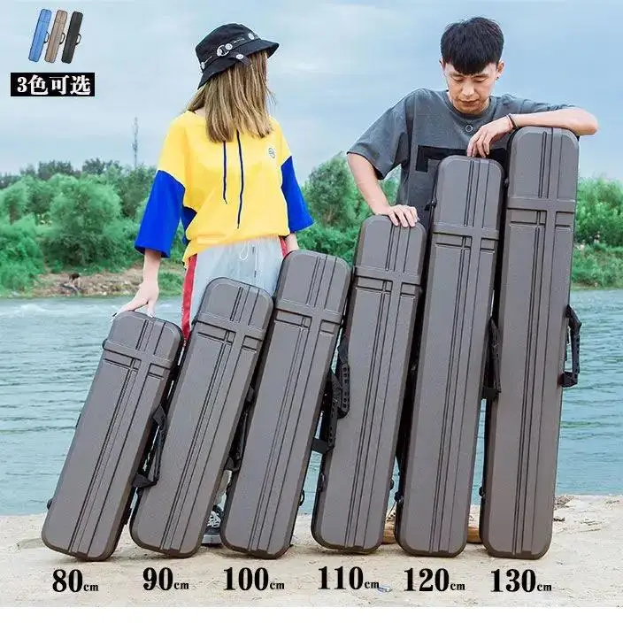 80 90 100 120 125 130CM Bolsa de caña de pescar portátil ashenfunda rígida impermeable para caña de pescar ........... Engrossar чехол для у hverк - imagen 2