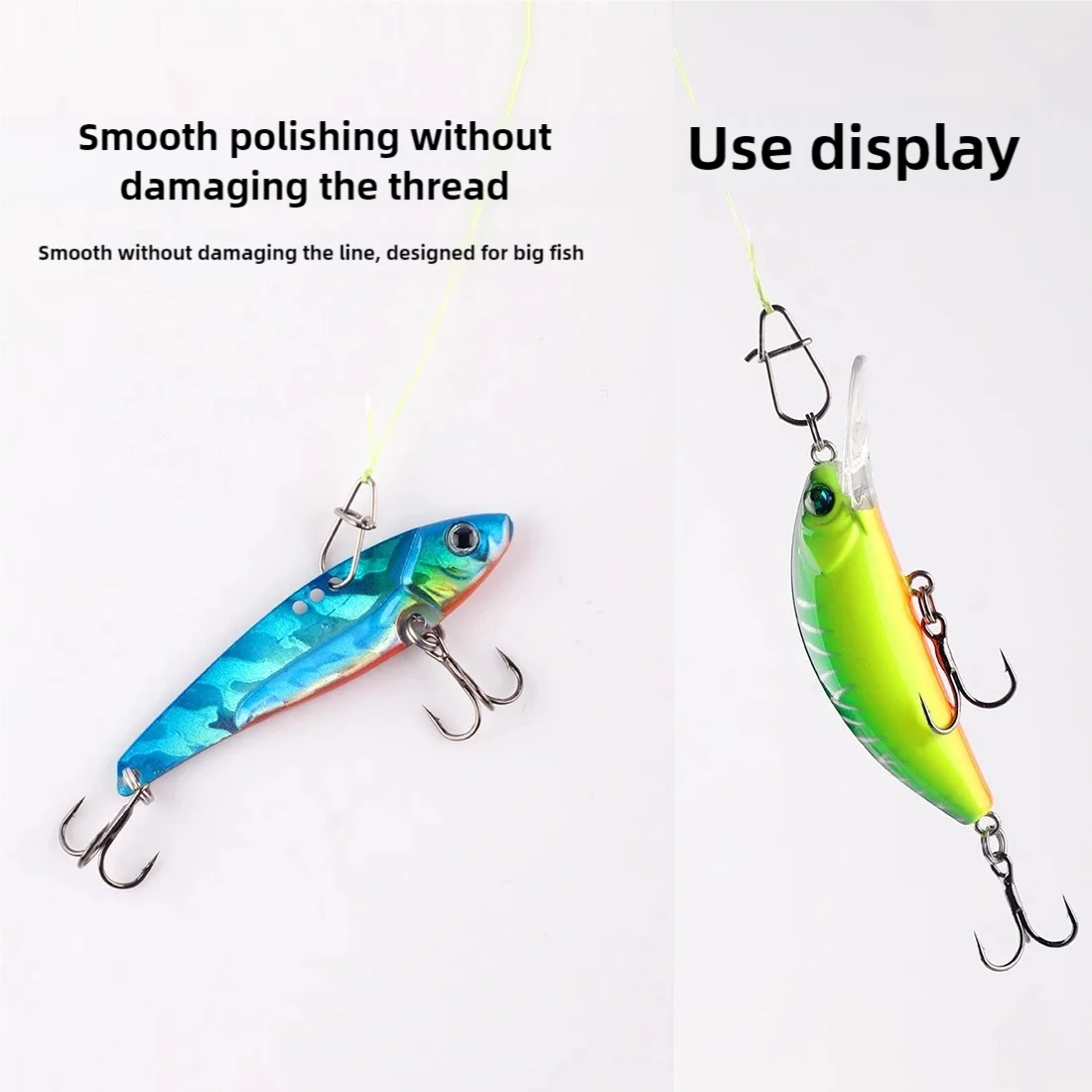 Conectores rápidos clip presión acero inoxidable para pesca mar y río - imagen 4