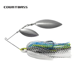 COUNTBASS-broches giratorios de 1/2oz con anzuelo 4/0 de vástago extendido, cebos de alambre con faldas de silicona, Señuelos de pesca de lubina