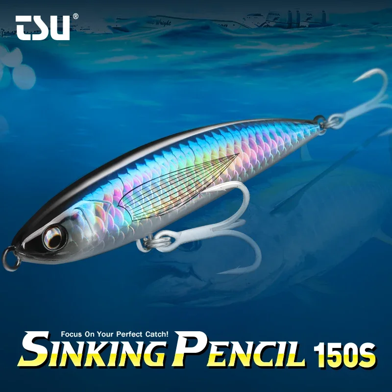 TSURINOYA lápiz que se hunde 150mm 75g señuelo de pesca pesada ASTRA 150S juego grande en alta mar cebos duros artificiales pesca en el mar Stickbait - imagen 2