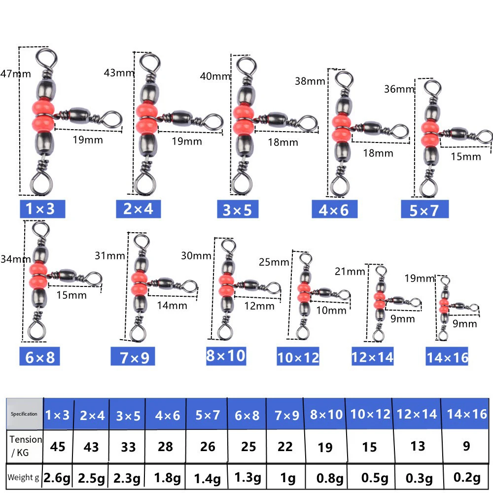 Triples giratorios y anillos sólidos para montaje de aparejos de pesca - imagen 4