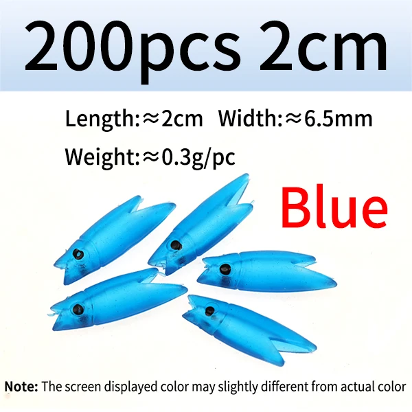 200pcs blue 2cm