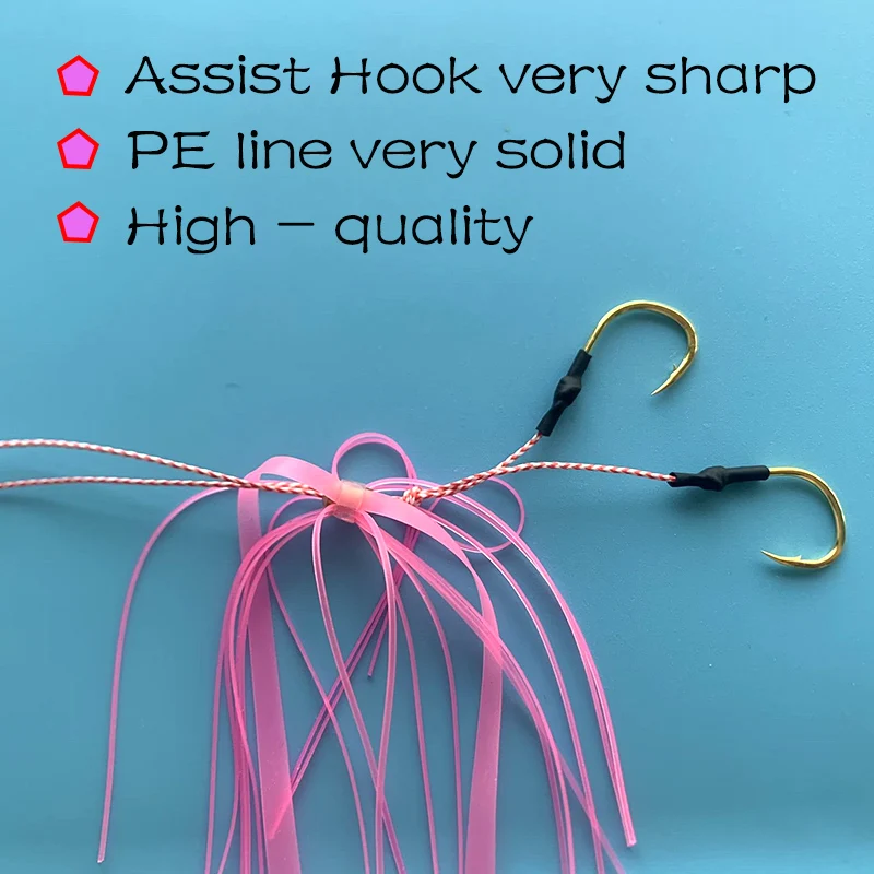 Señuelo de pesca Testar, falda de goma de silicona, aparejo Tenya, anzuelo de asistencia, deslizador de pesca, plantilla Tai Kabura, parte inferior, Madai, calamar, pargo, Jigging - imagen 4