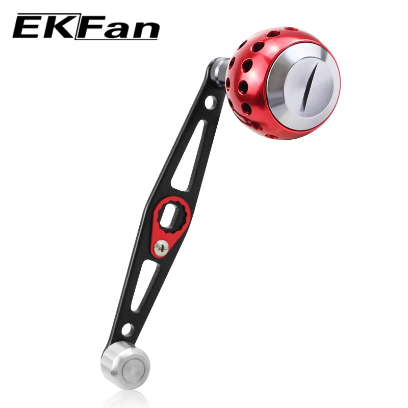 EKfan fuerte duradero 8*5mm agujero individual 112MM mango de carrete de pesca aleación de aluminio carrete de pesca basculante para carrete Baitcast Daiwa - imagen 4