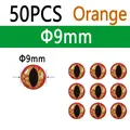 Orange 9mm 50pcs